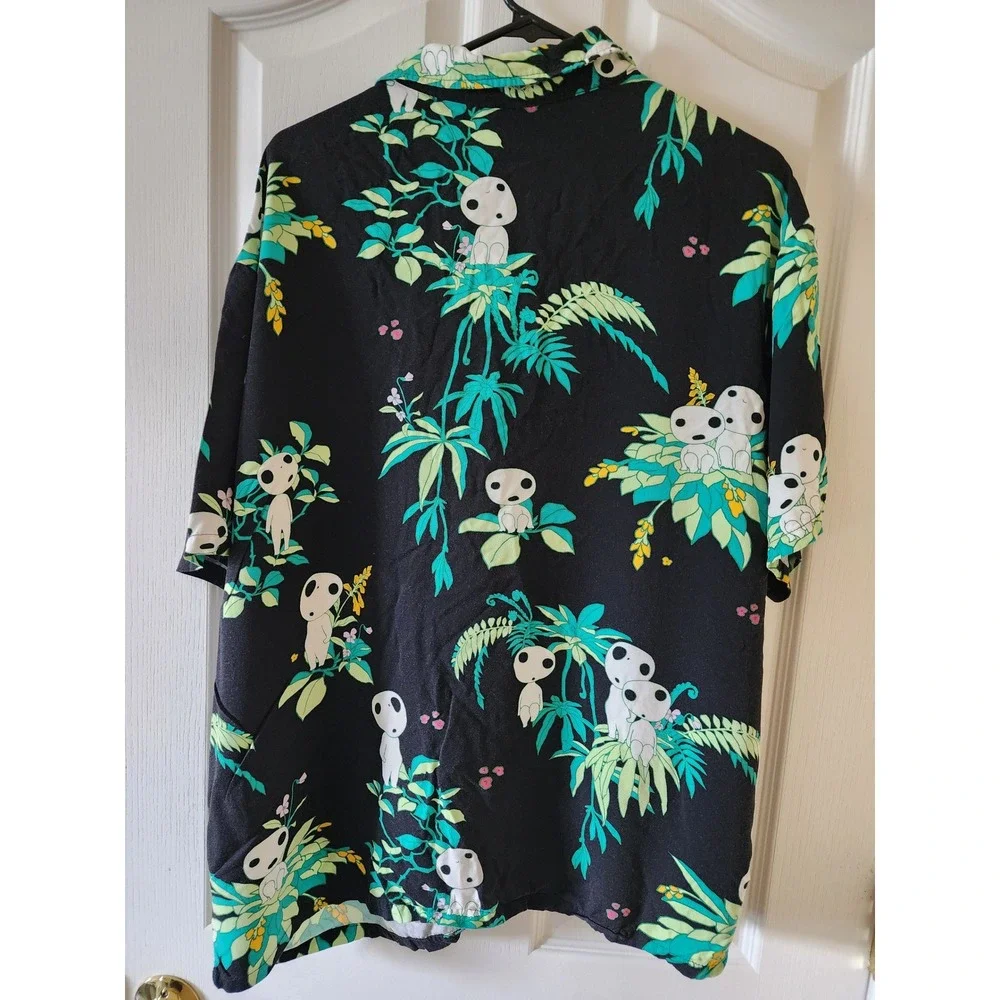 Our Universe Princess Mononoke Kodama Rayon Button Down Shirt XL Studio Ghibli